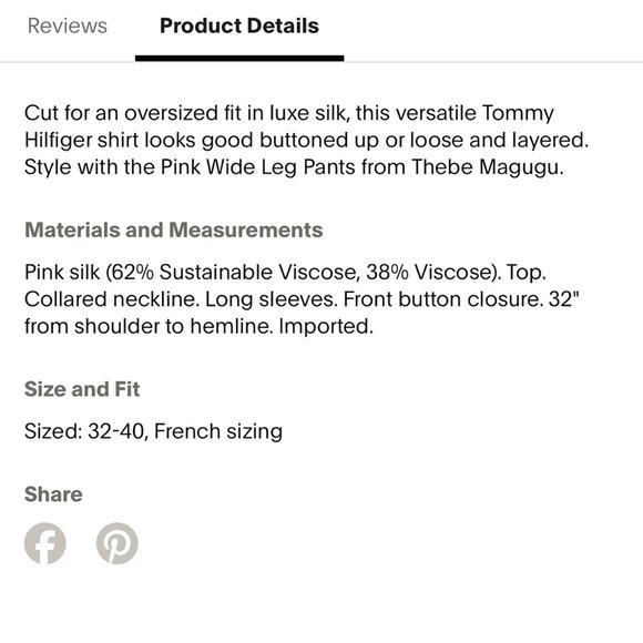 Tommy Hilfiger Silk Explorer Shirt FR40/US8 - Picture 8 of 8